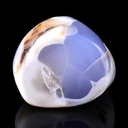 2.5" Blue Chalcedony Hand Carved Crystal Polished Stone Crystallumi