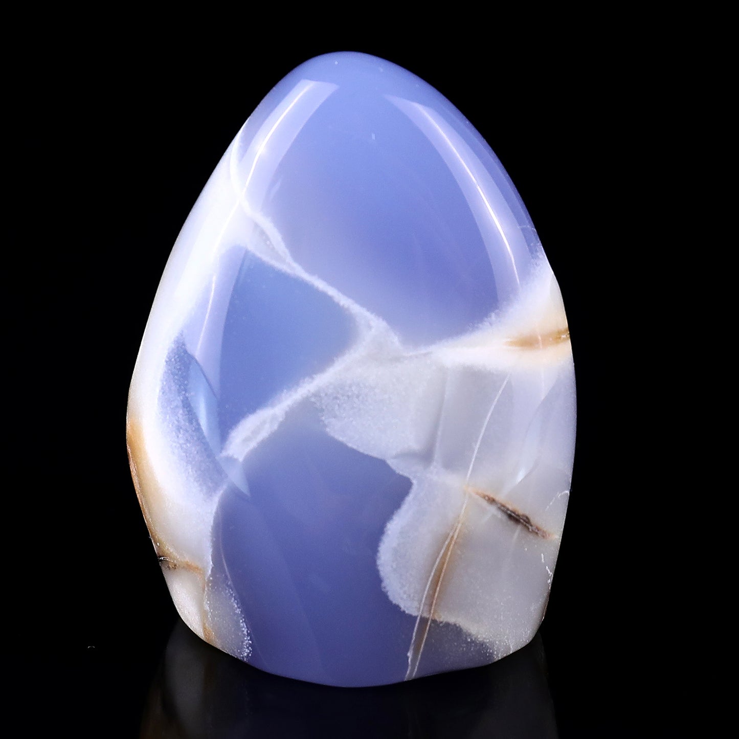 2.5" Blue Chalcedony Hand Carved Crystal Polished Stone Crystallumi