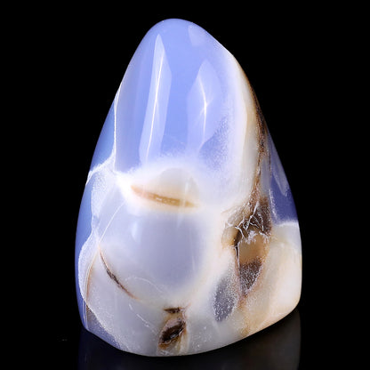 2.5" Blue Chalcedony Hand Carved Crystal Polished Stone Crystallumi