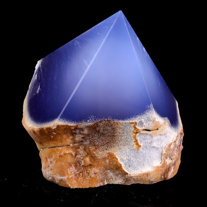 2.6" Blue Chalcedony Hand Carved Crystal Polished Point Crystallumi