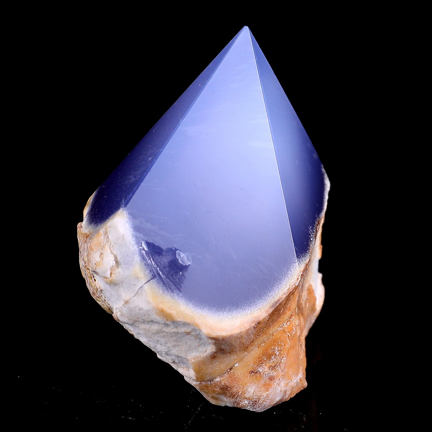 2.6" Blue Chalcedony Hand Carved Crystal Polished Point Crystallumi