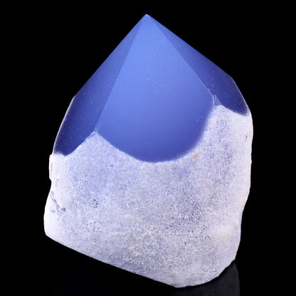 2.6" Blue Chalcedony Hand Carved Crystal Polished Point Crystallumi