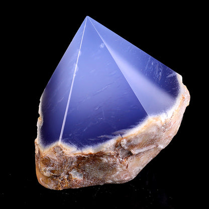 2.6" Blue Chalcedony Hand Carved Crystal Polished Point Crystallumi