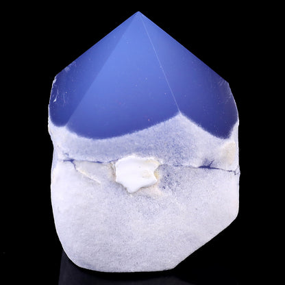 2.6" Blue Chalcedony Hand Carved Crystal Polished Point Crystallumi