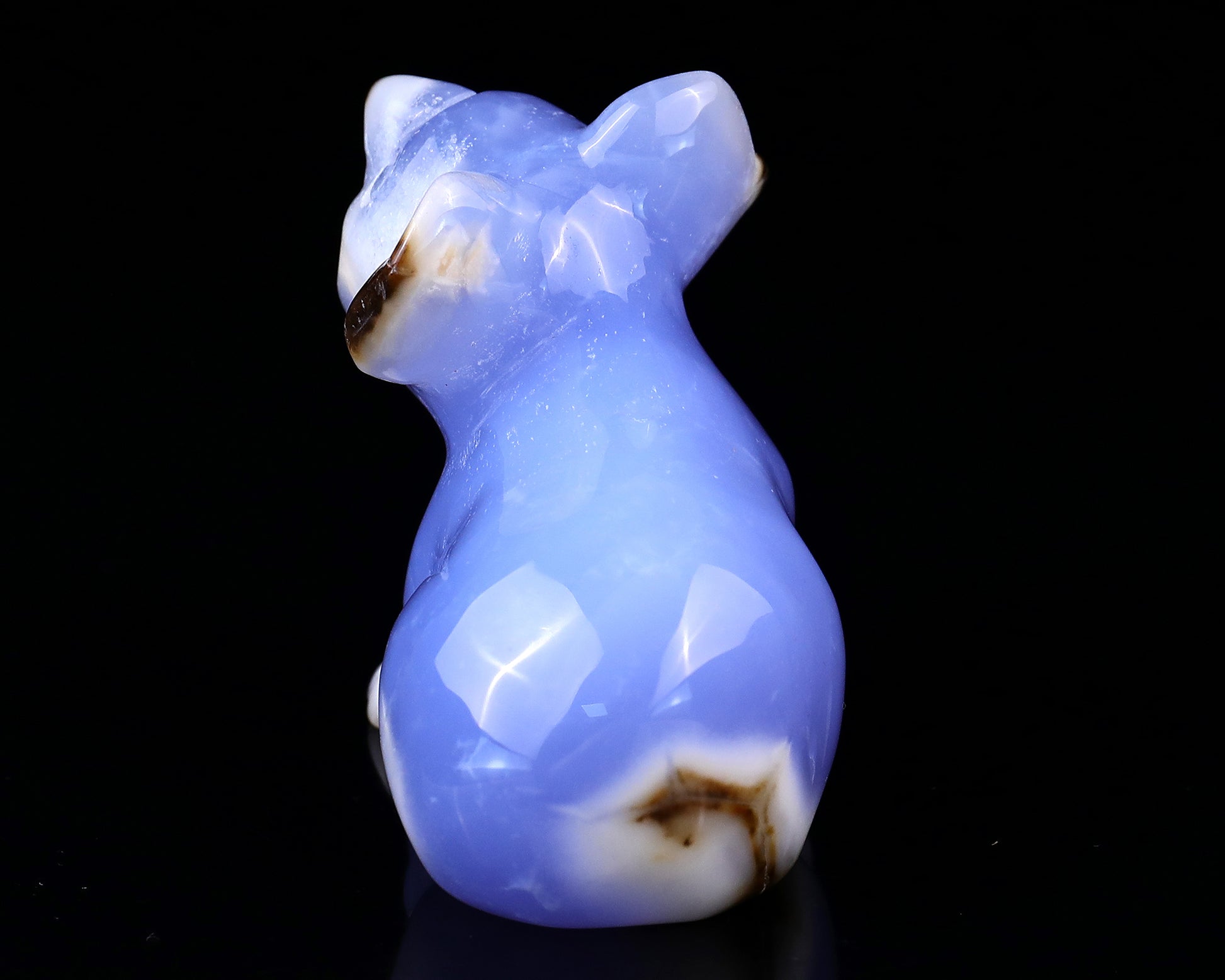 2.7" Blue Chalcedony Hand Carved Crystal Koala Sculpture Crystallumi