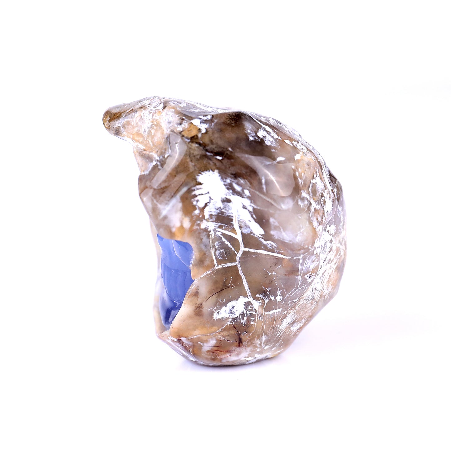 2.7" Blue Chalcedony Hand Carved Mineral Specimen Skull Sculpture Crystallumi