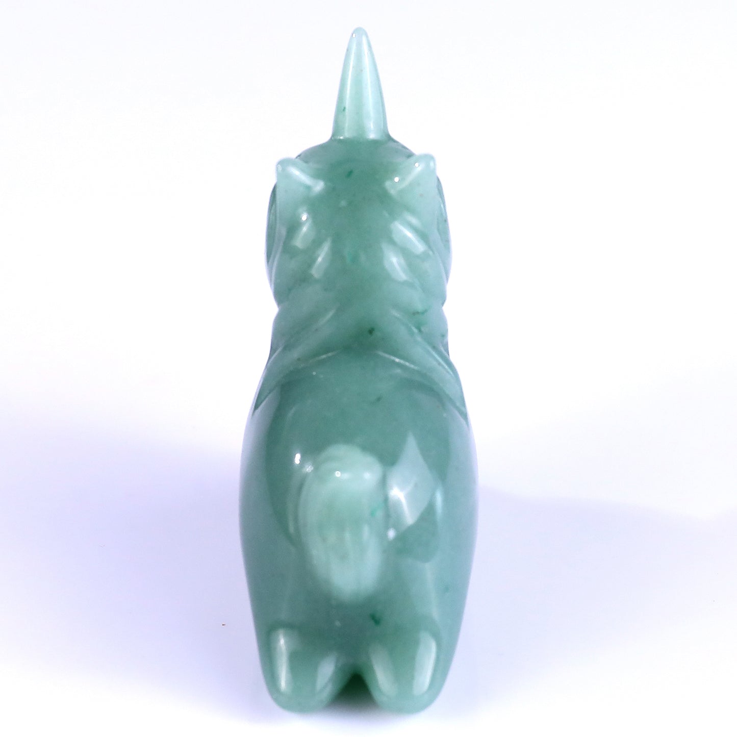 2.7" Green Aventurine Hand Carved Crystal Unicorn Sculpture Crystallumi