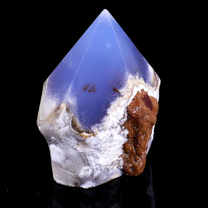 2.8" Blue Chalcedony Hand Carved Crystal Polished Point Crystallumi