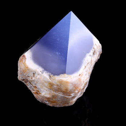 2.8" Blue Chalcedony Hand Carved Crystal Polished Point Crystallumi