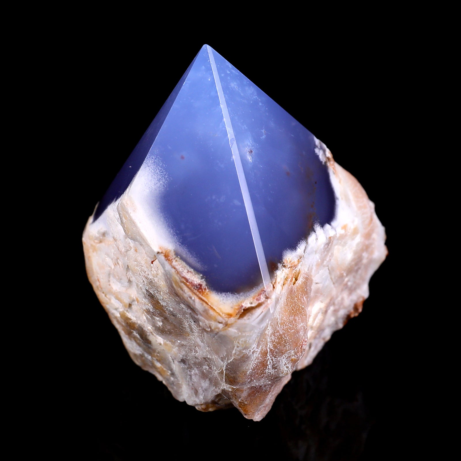 2.8" Blue Chalcedony Hand Carved Crystal Polished Point Crystallumi