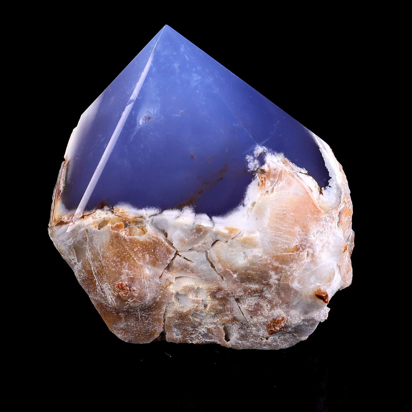 2.8" Blue Chalcedony Hand Carved Crystal Polished Point Crystallumi