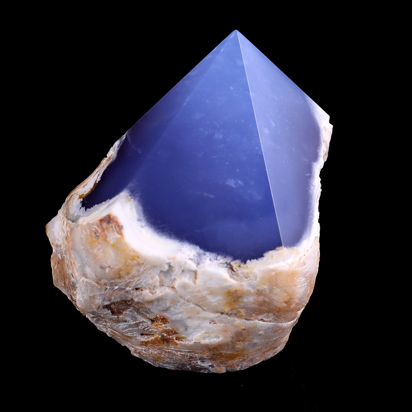 2.8" Blue Chalcedony Hand Carved Crystal Polished Point Crystallumi