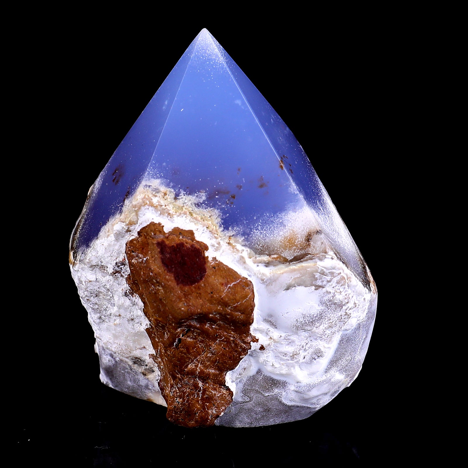 2.8" Blue Chalcedony Hand Carved Crystal Polished Point Crystallumi