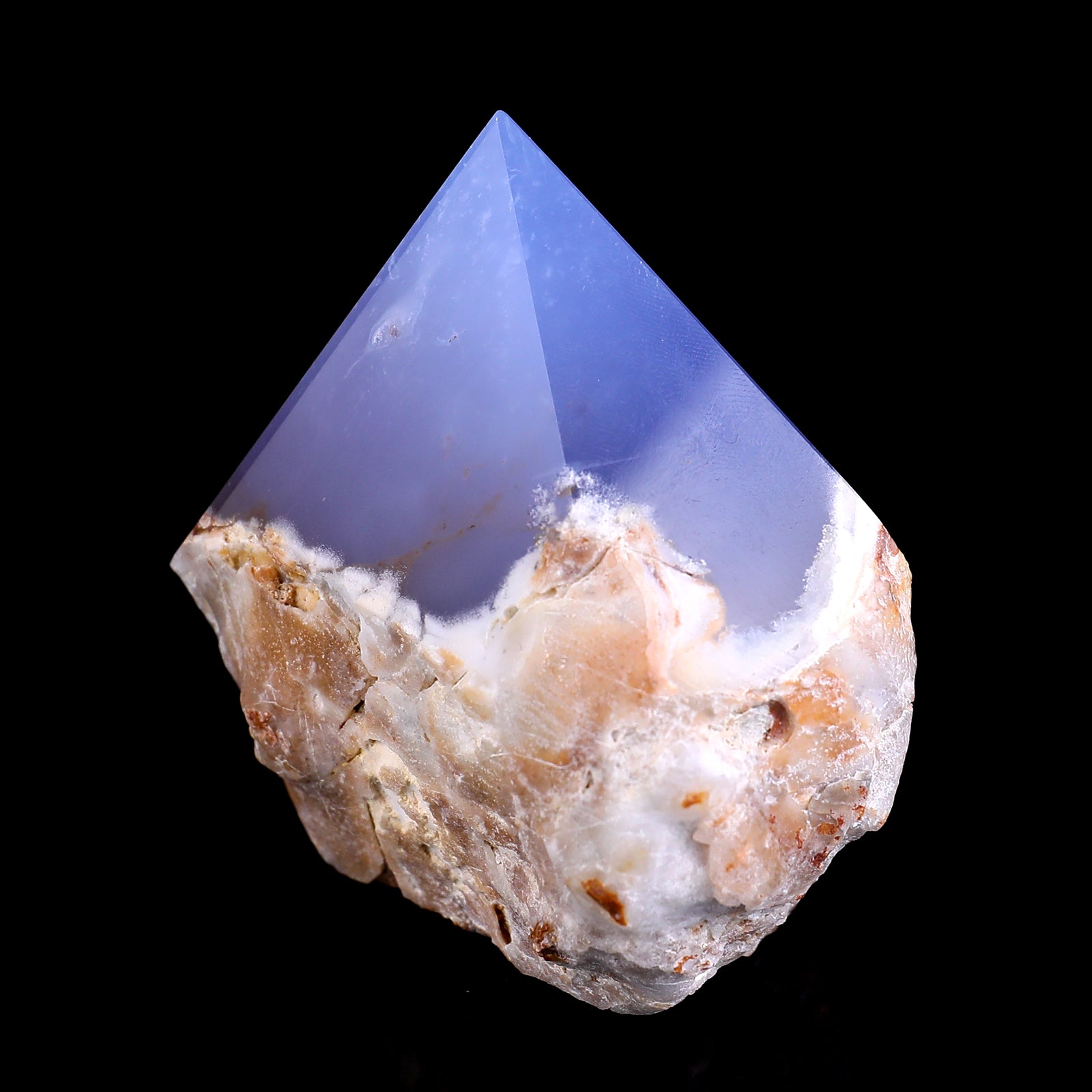 2.8" Blue Chalcedony Hand Carved Crystal Polished Point Crystallumi