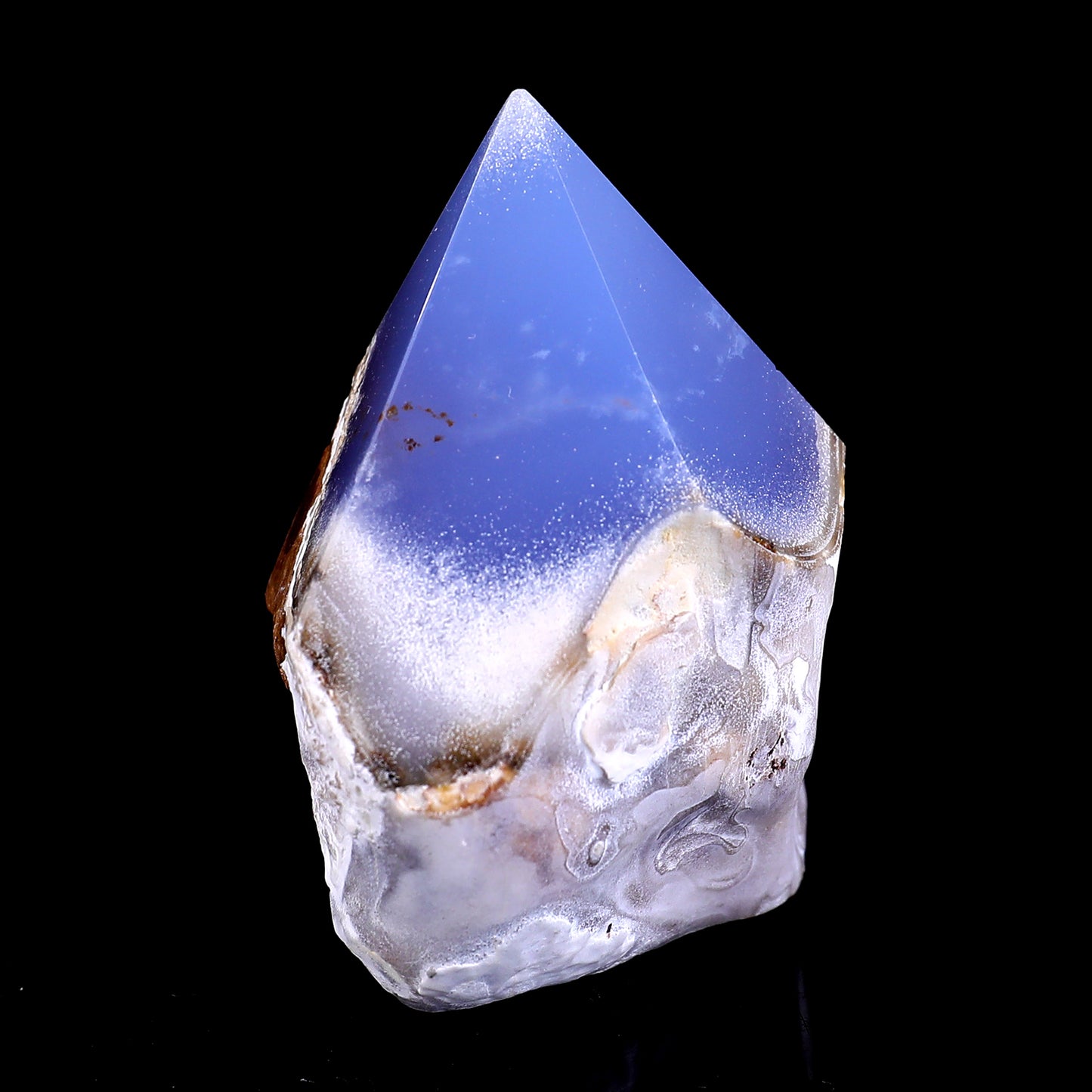 2.8" Blue Chalcedony Hand Carved Crystal Polished Point Crystallumi