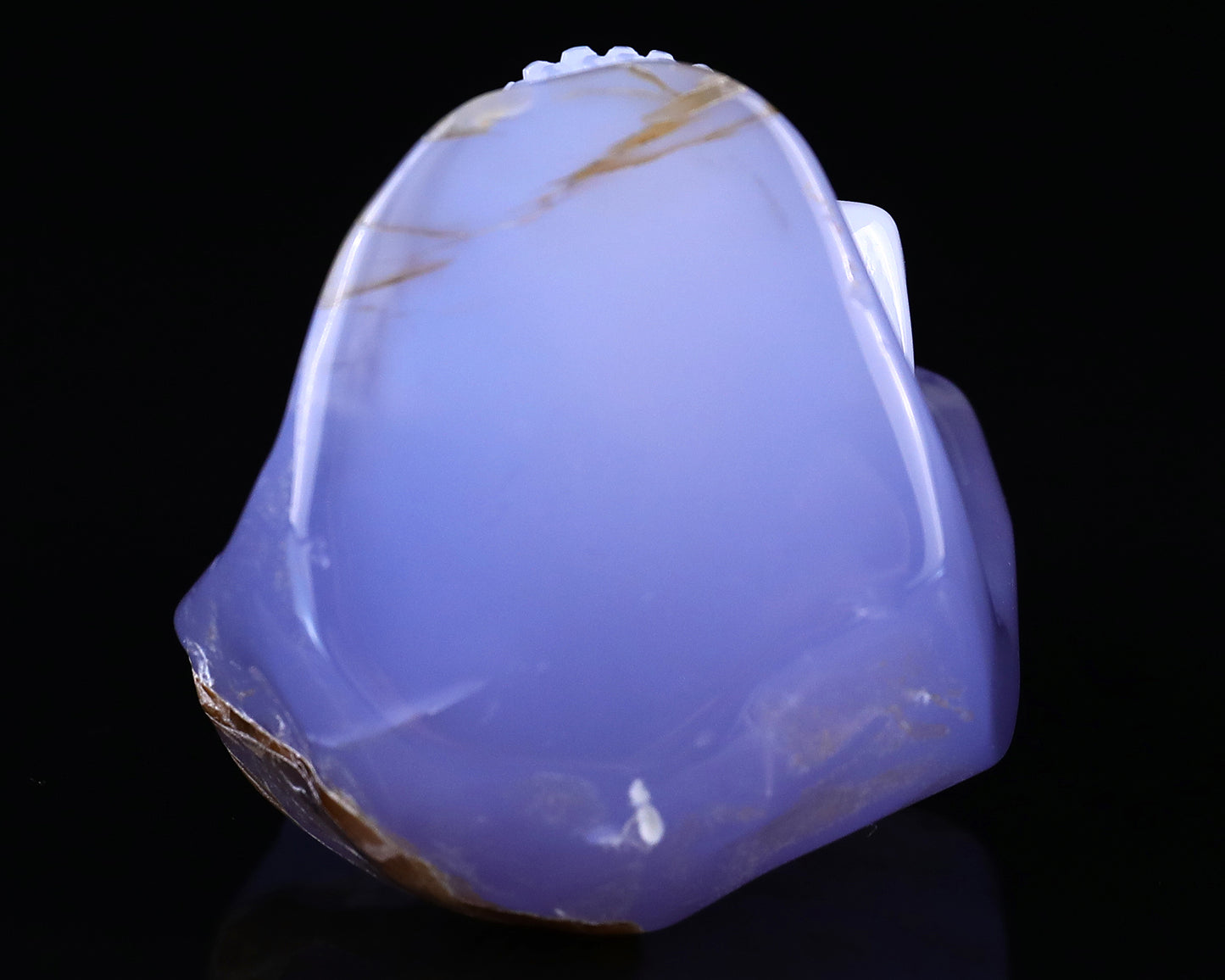 2.8" Blue Chalcedony Hand Carved Mineral Specimen Skull Sculpture Crystallumi