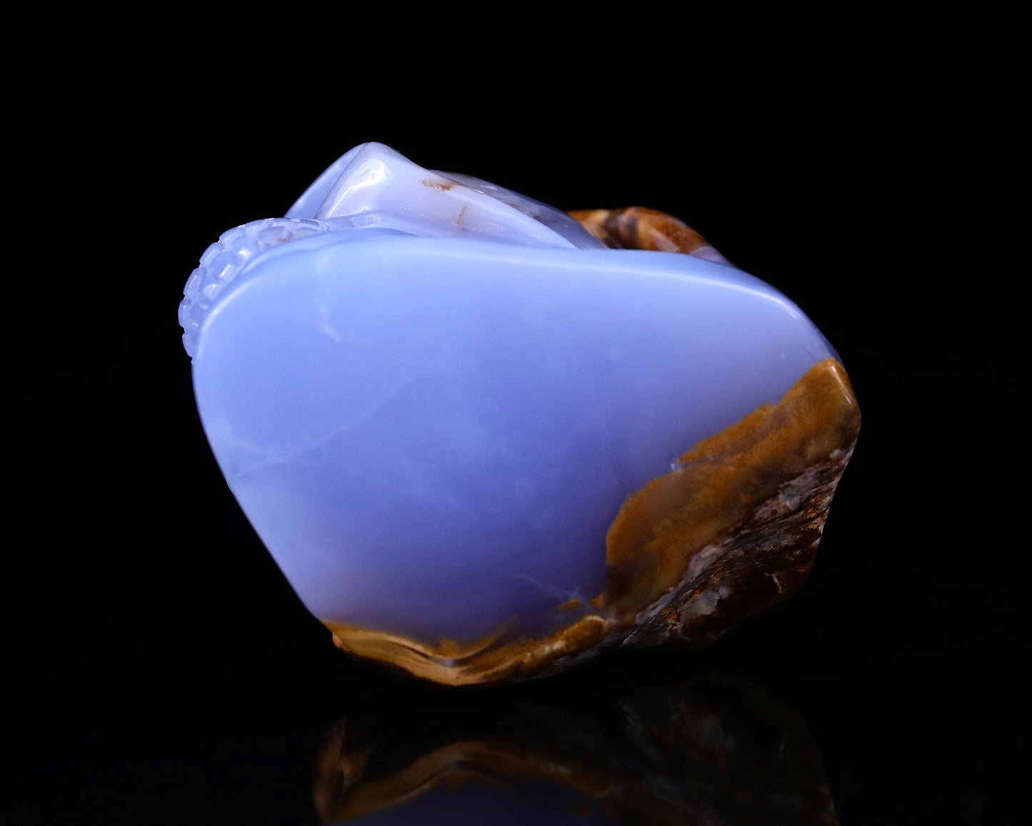 2.8" Blue Chalcedony Hand Carved Mineral Specimen Skull Sculpture Crystallumi