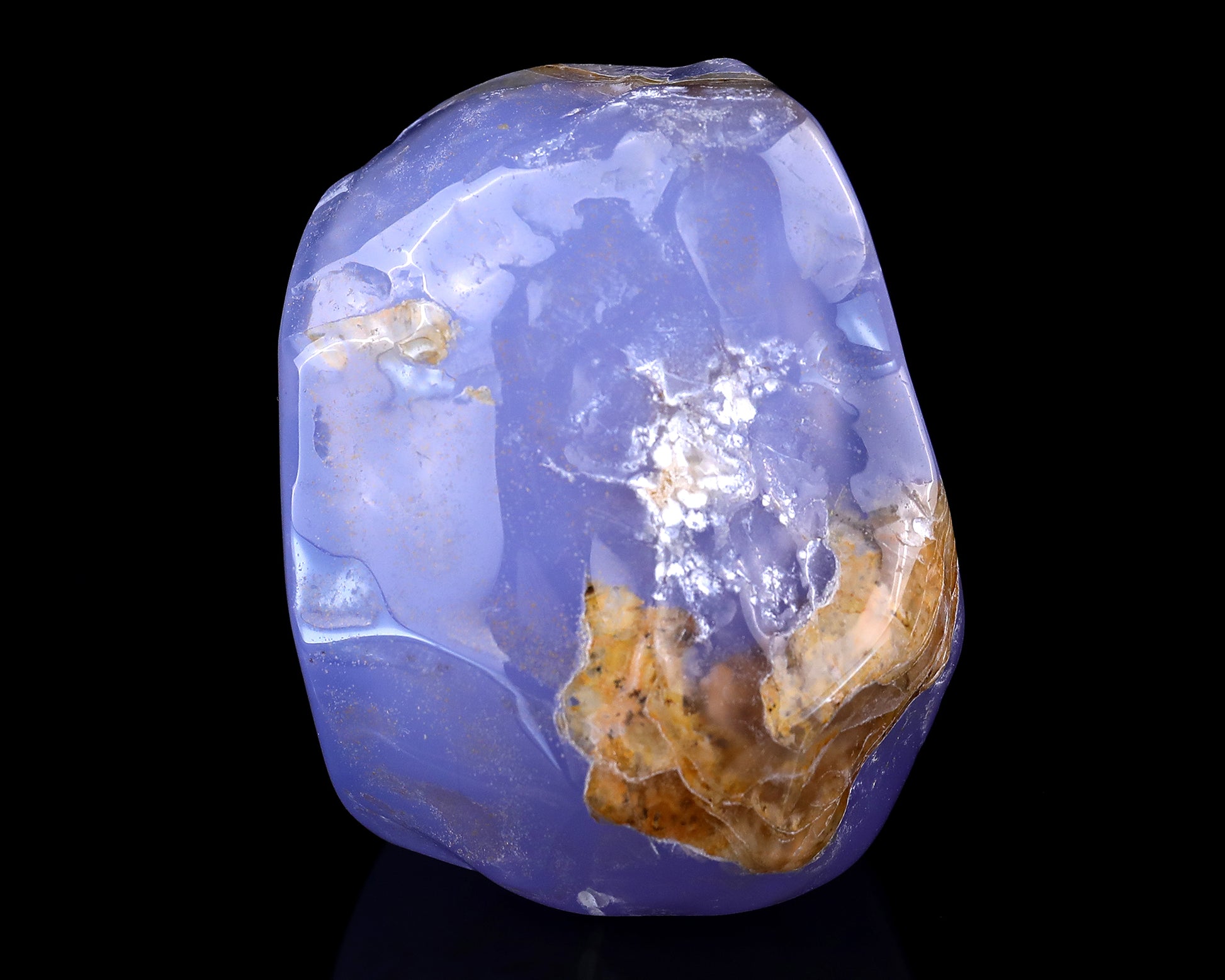 2.8" Blue Chalcedony Hand Carved Mineral Specimen Skull Sculpture Crystallumi