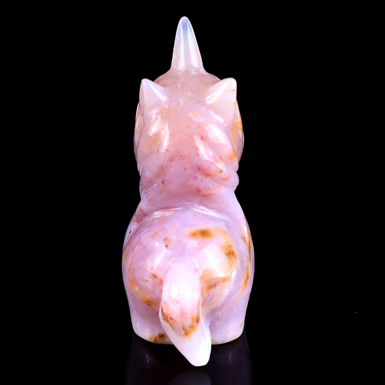 2.8" Chalcedony Hand Carved Crystal Unicorn Sculpture Crystallumi