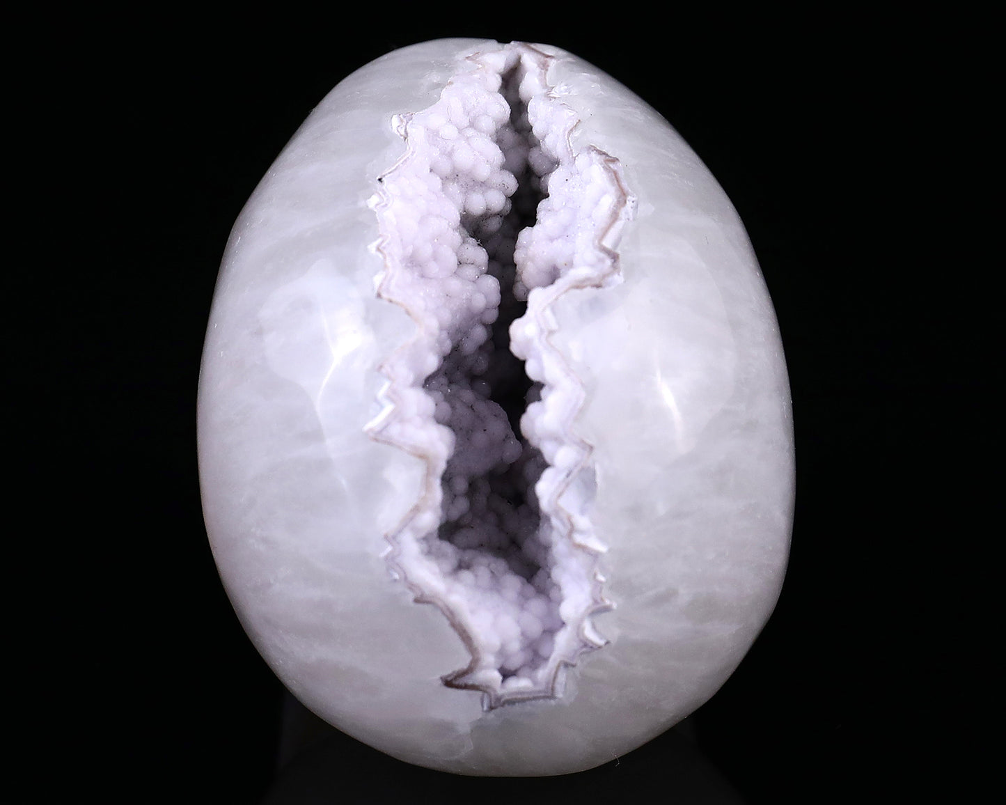 2.8" Geode Agate Hand Carved Crystal Geode Skull Sculpture Crystallumi