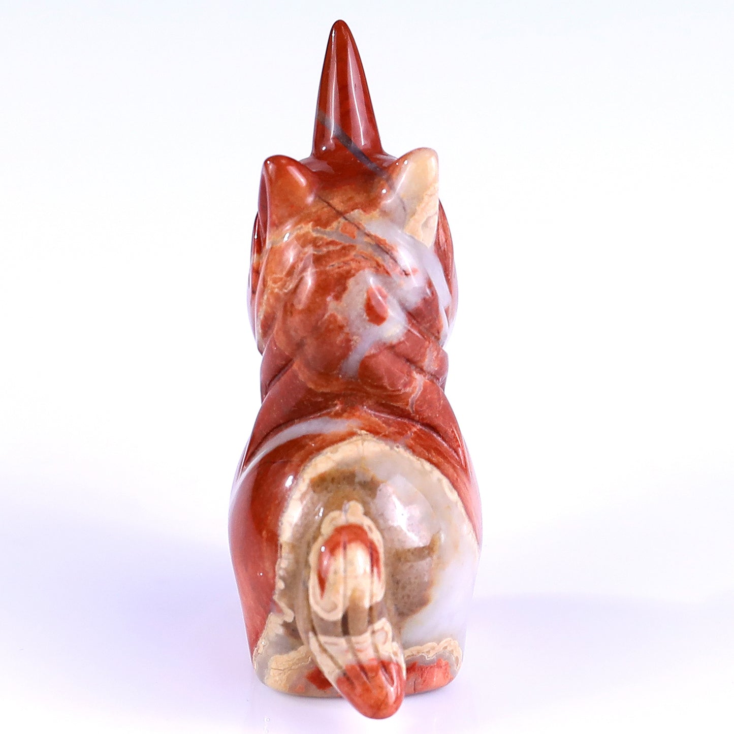 2.8" Red Jasper Hand Carved Crystal Unicorn Sculpture Crystallumi