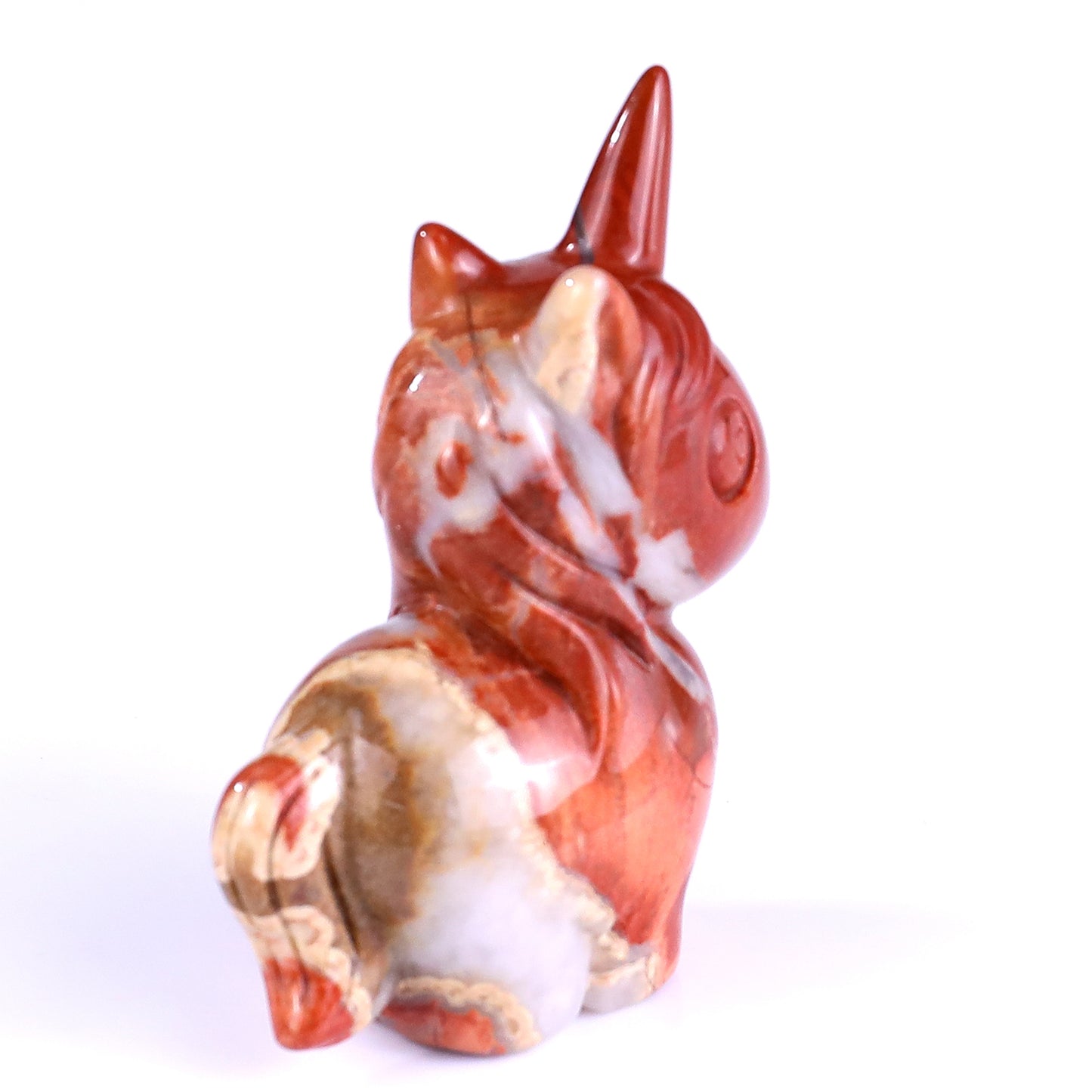 2.8" Red Jasper Hand Carved Crystal Unicorn Sculpture Crystallumi