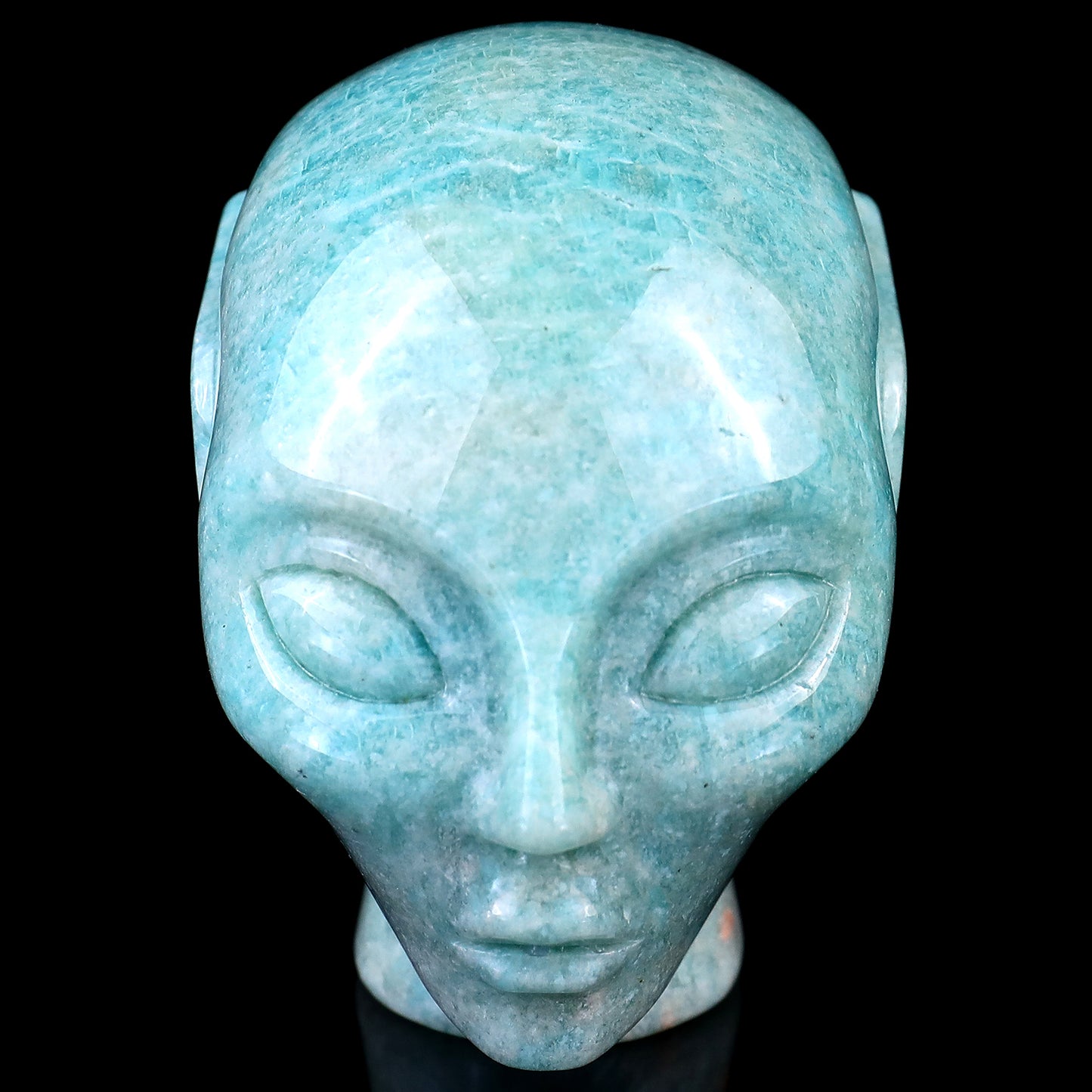 2.9" Amazonite Hand Carved Crystal Elf Alien Sculpture Crystallumi