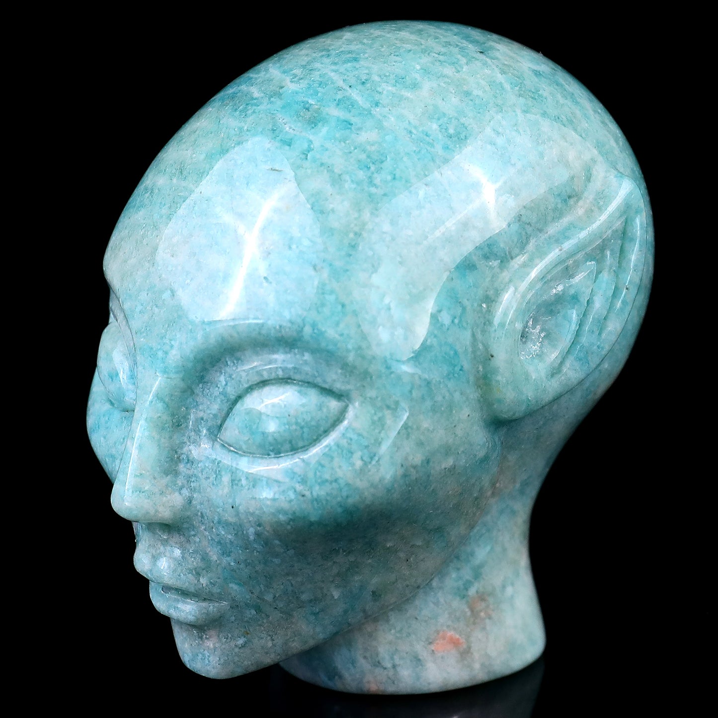 2.9" Amazonite Hand Carved Crystal Elf Alien Sculpture Crystallumi