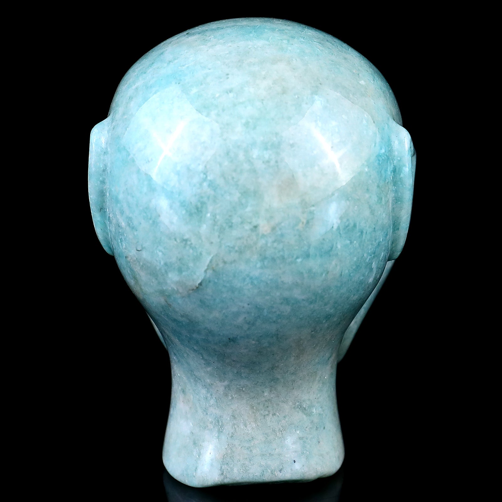 2.9" Amazonite Hand Carved Crystal Elf Alien Sculpture Crystallumi