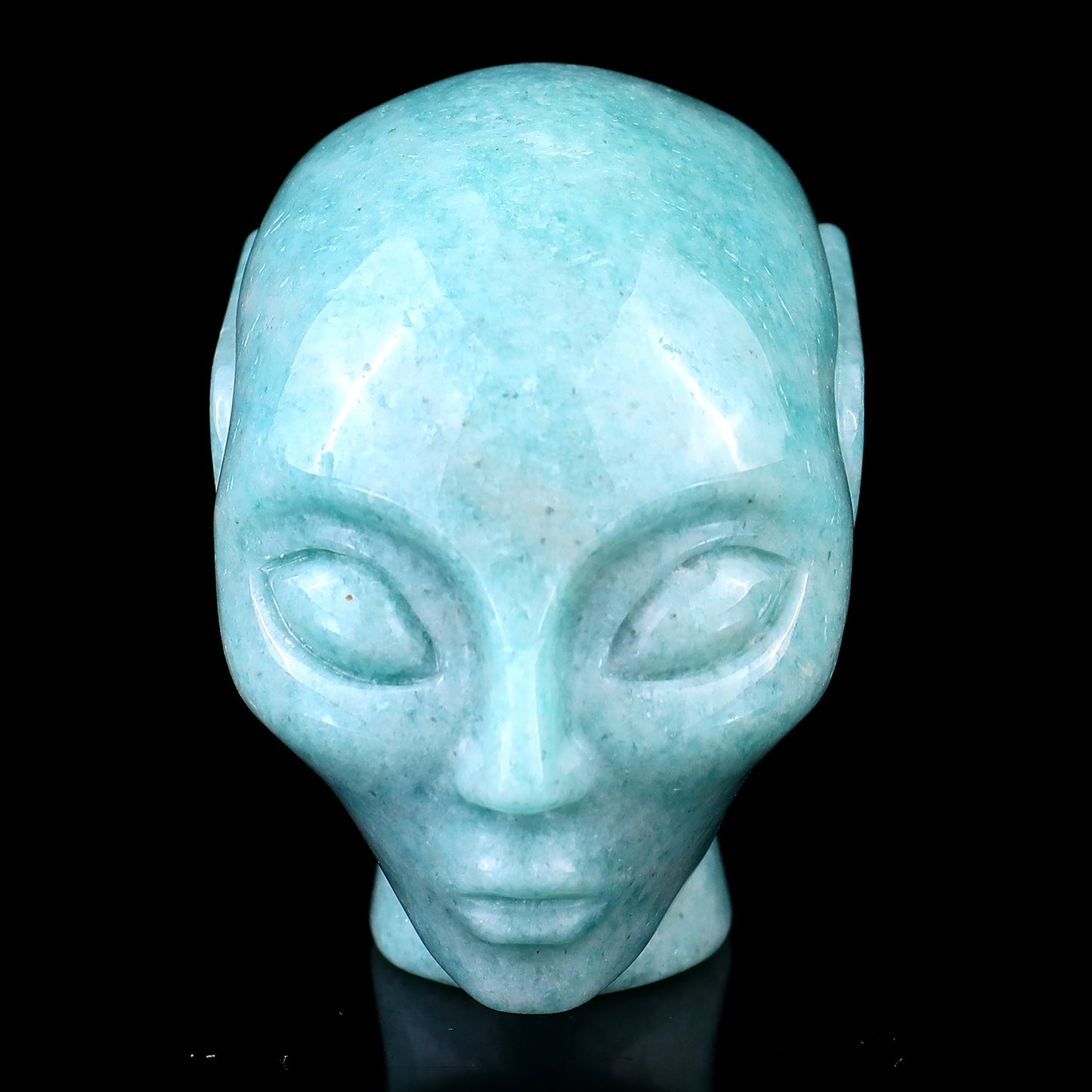 2.9" Amazonite Hand Carved Crystal Elf Alien Sculpture Crystallumi