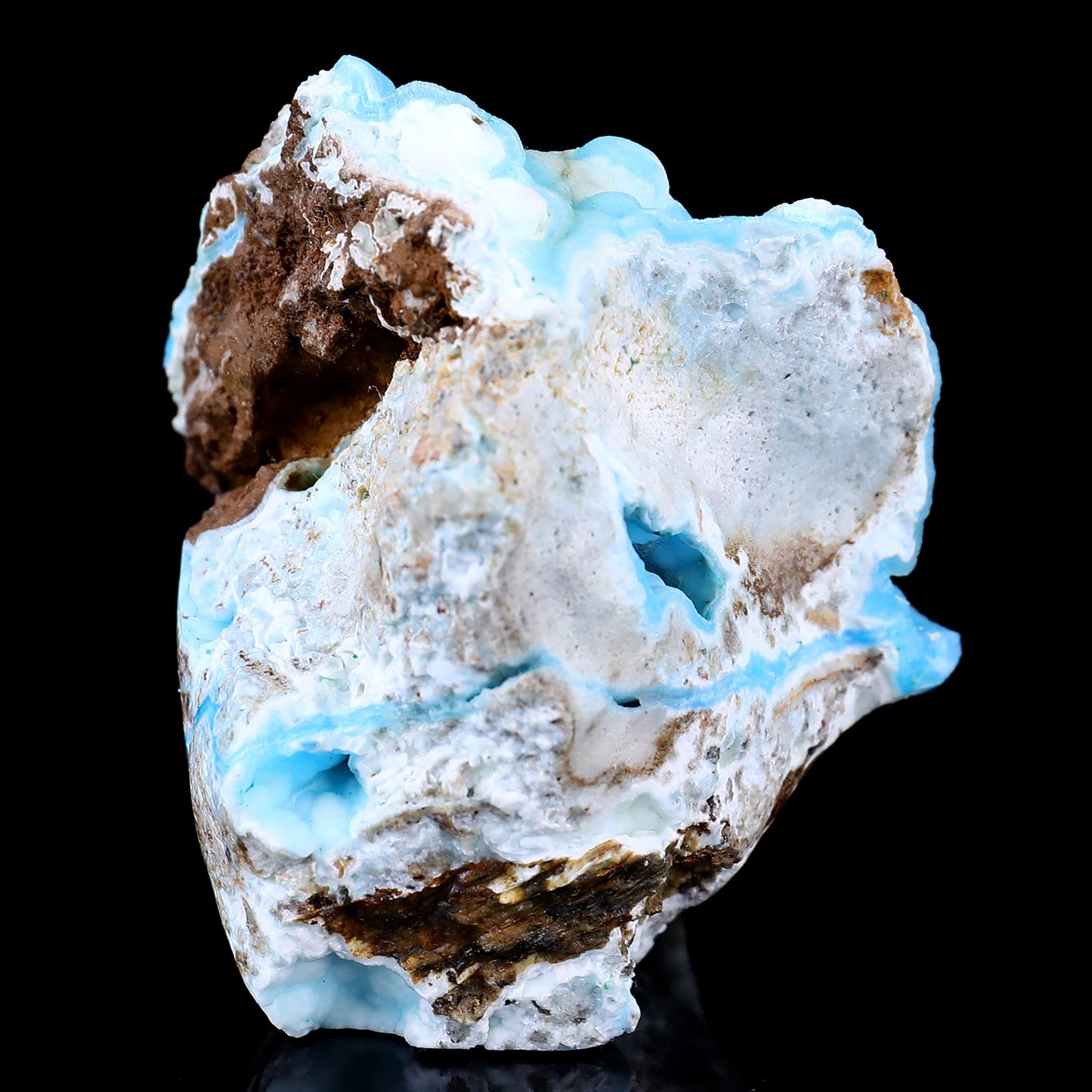 2.9" Blue Aragonite Hand Carved Mineral Specimen Skull Sculpture Crystallumi