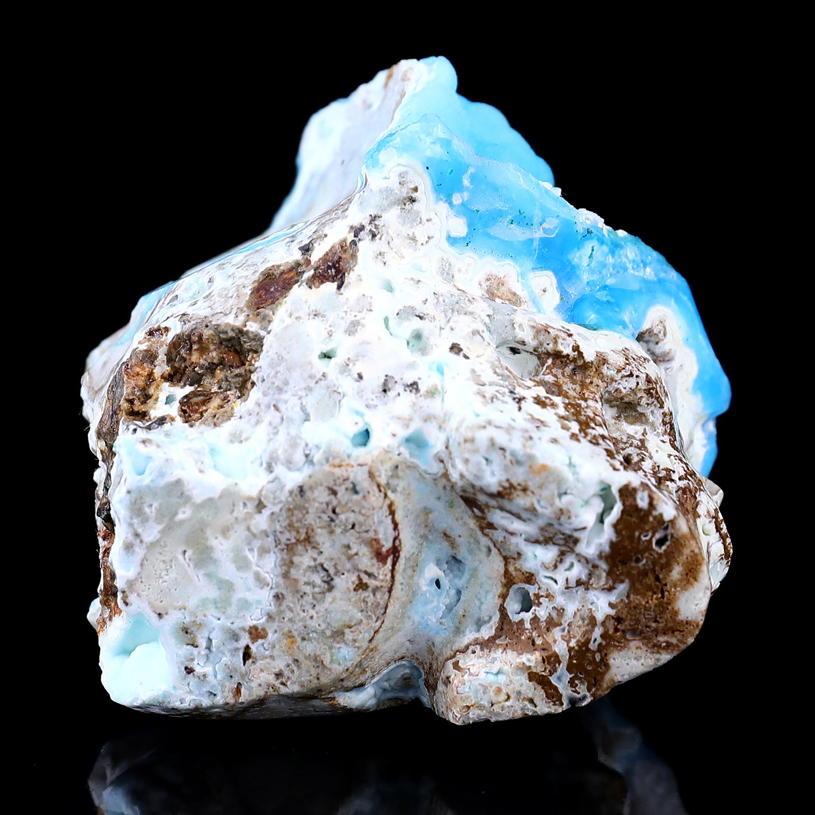 2.9" Blue Aragonite Hand Carved Mineral Specimen Skull Sculpture Crystallumi