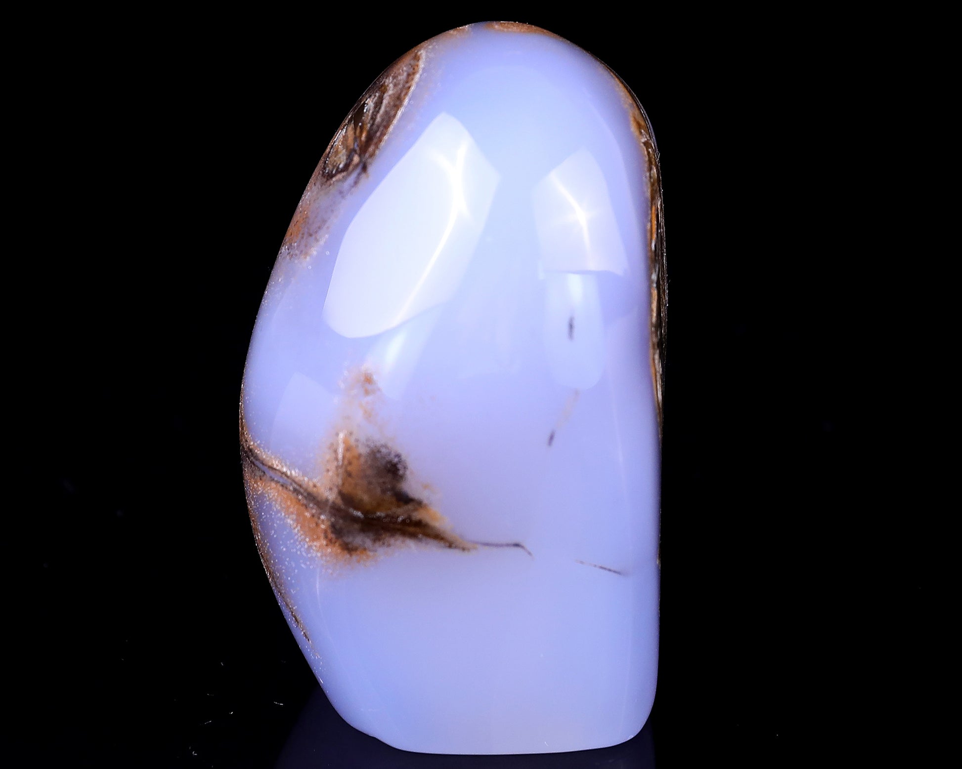 2.9" Blue Chalcedony Hand Carved Crystal Polished Stone Crystallumi