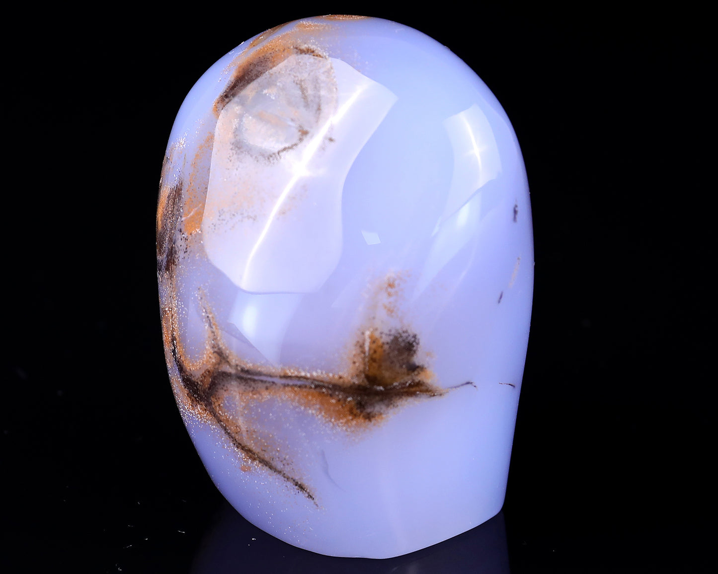 2.9" Blue Chalcedony Hand Carved Crystal Polished Stone Crystallumi