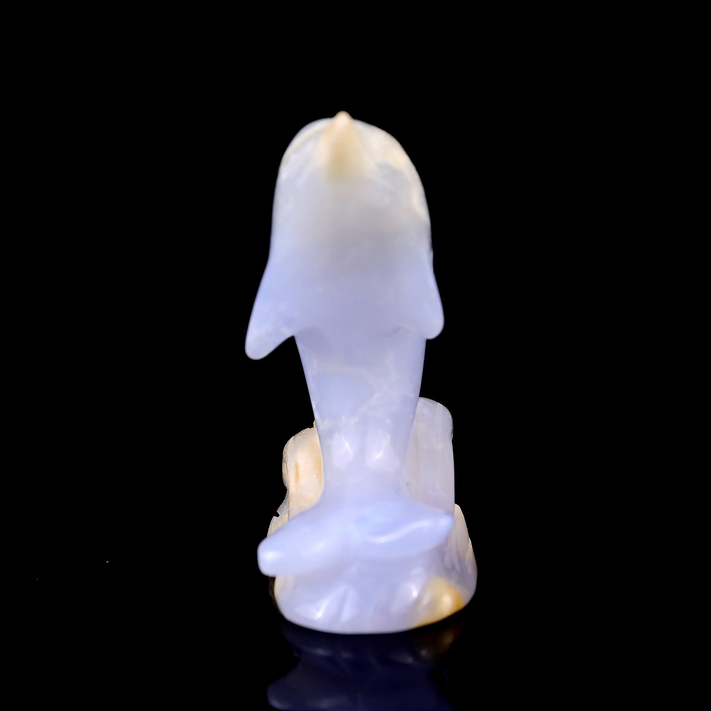 2.9" Blue Chalcedony Hand Carved Crystal Unicorn Sculpture Crystallumi