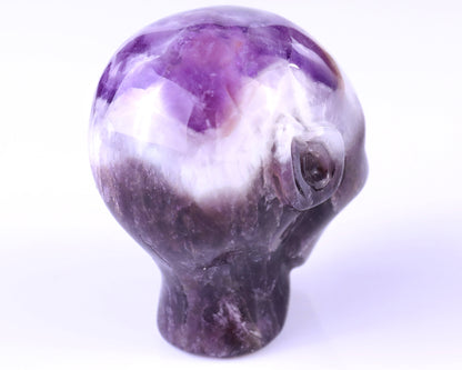 2.9" Dream Amethyst Hand Carved Crystal Elf Alien Sculpture Crystallumi