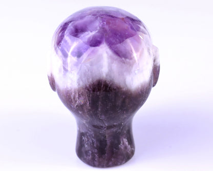 2.9" Dream Amethyst Hand Carved Crystal Elf Alien Sculpture Crystallumi