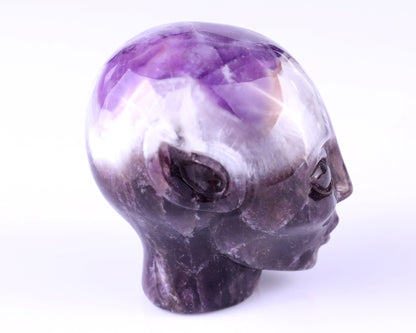 2.9" Dream Amethyst Hand Carved Crystal Elf Alien Sculpture Crystallumi