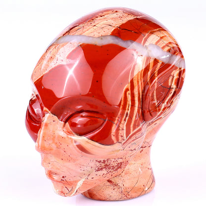 2.9" Red Jasper Hand Carved Crystal Elf Alien Sculpture Crystallumi