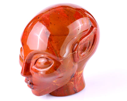 2.9" Red Jasper Hand Carved Crystal Elf Alien Sculpture Crystallumi