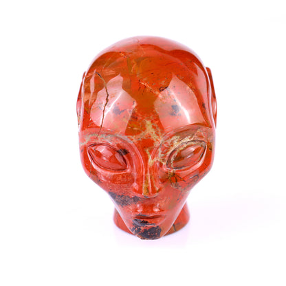 2.9" Red Jasper Hand Carved Crystal Elf Alien Sculpture Crystallumi