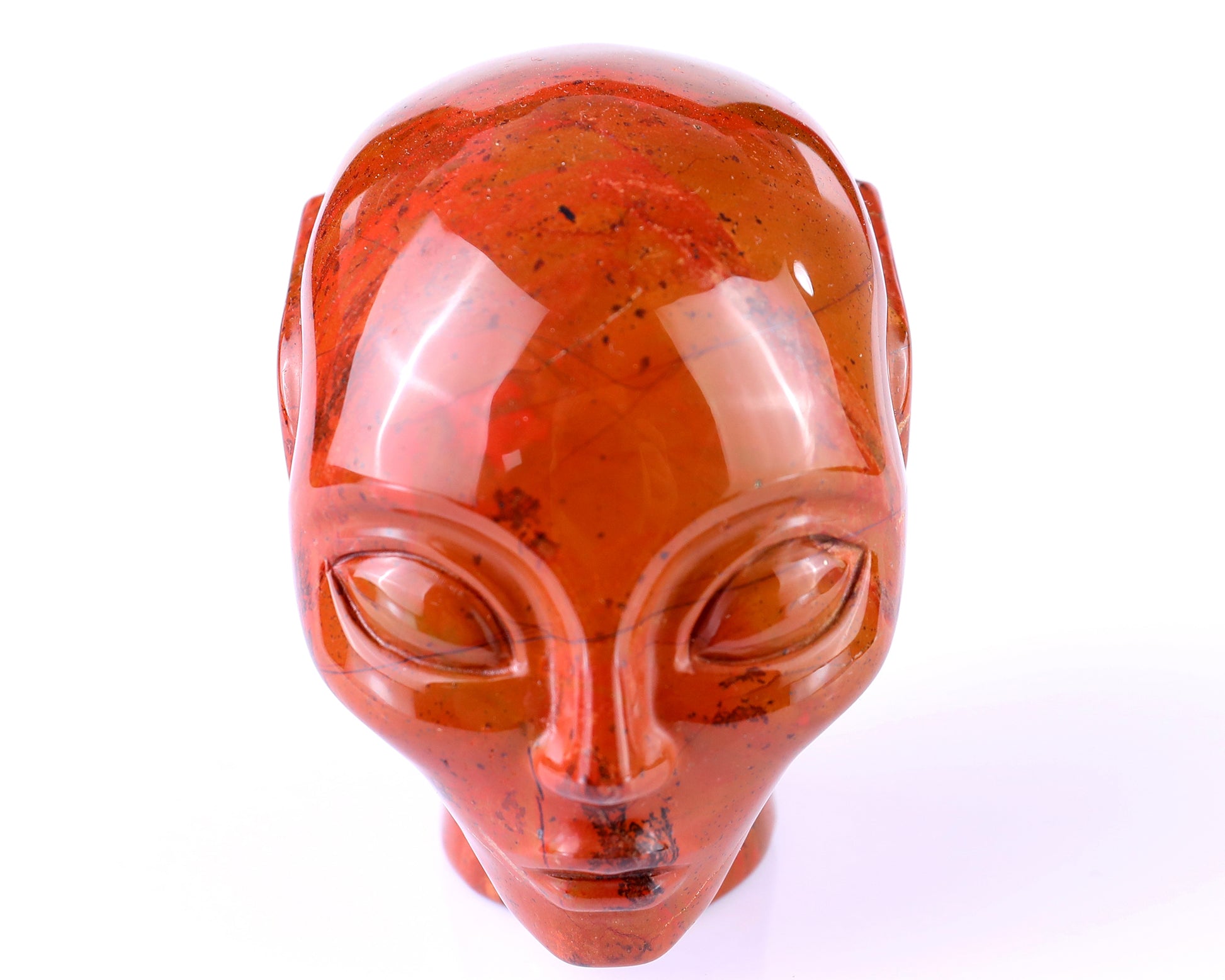 2.9" Red Jasper Hand Carved Crystal Elf Alien Sculpture Crystallumi