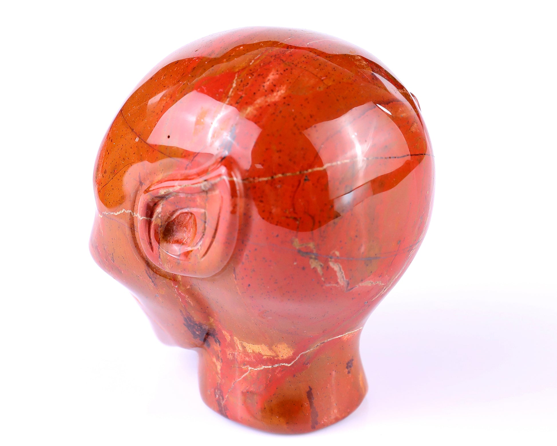 2.9" Red Jasper Hand Carved Crystal Elf Alien Sculpture Crystallumi