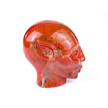 2.9" Red Jasper Hand Carved Crystal Elf Alien Sculpture Crystallumi