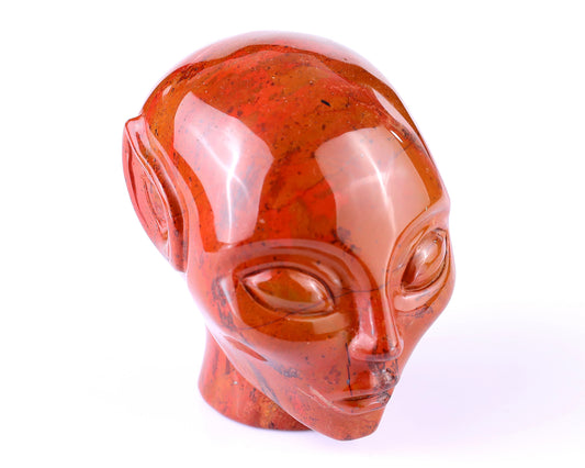 2.9" Red Jasper Hand Carved Crystal Elf Alien Sculpture Crystallumi