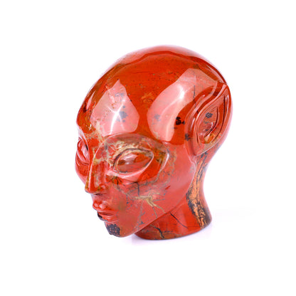 2.9" Red Jasper Hand Carved Crystal Elf Alien Sculpture Crystallumi