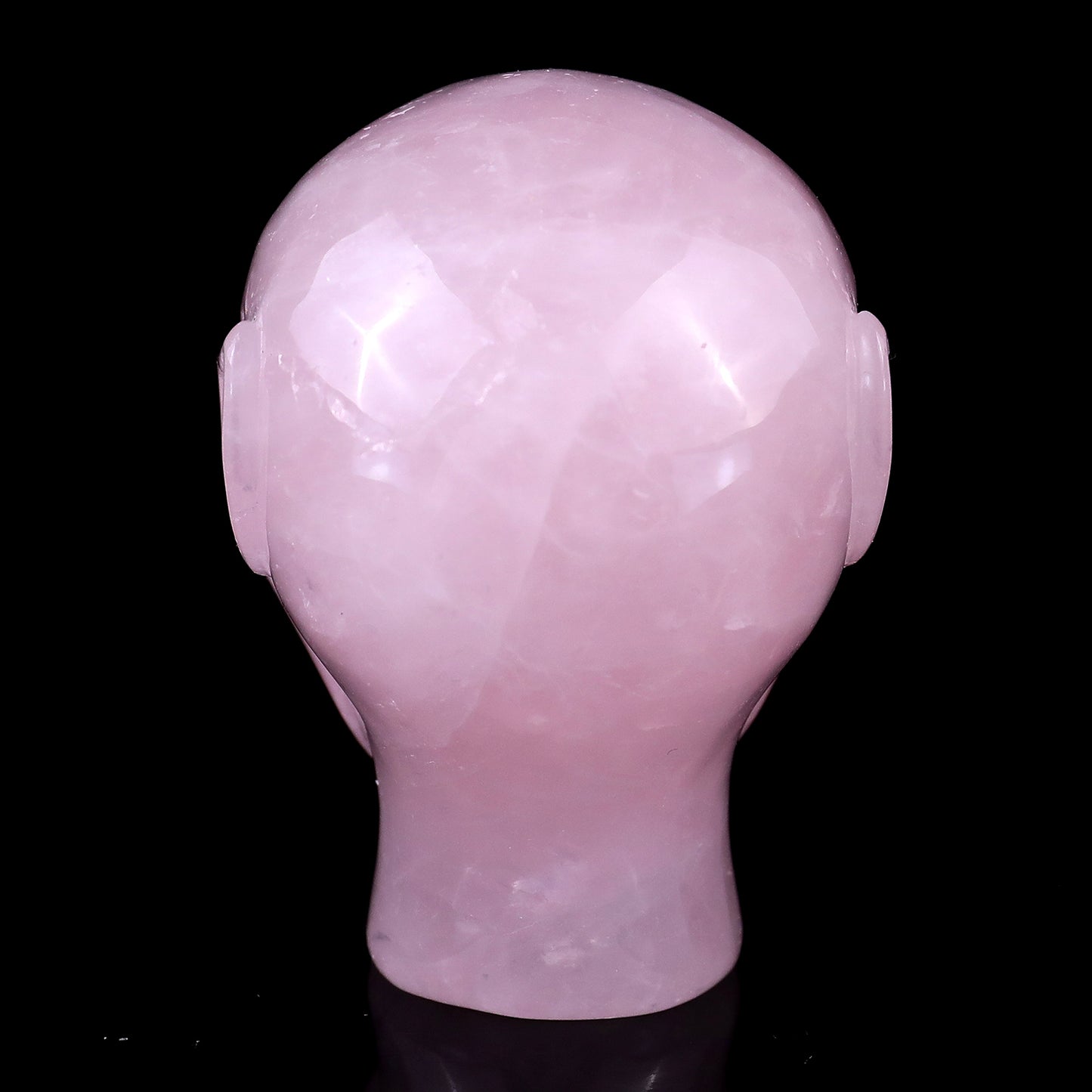 2.9" Rose Quartz Hand Carved Crystal Elf Alien Sculpture Crystallumi