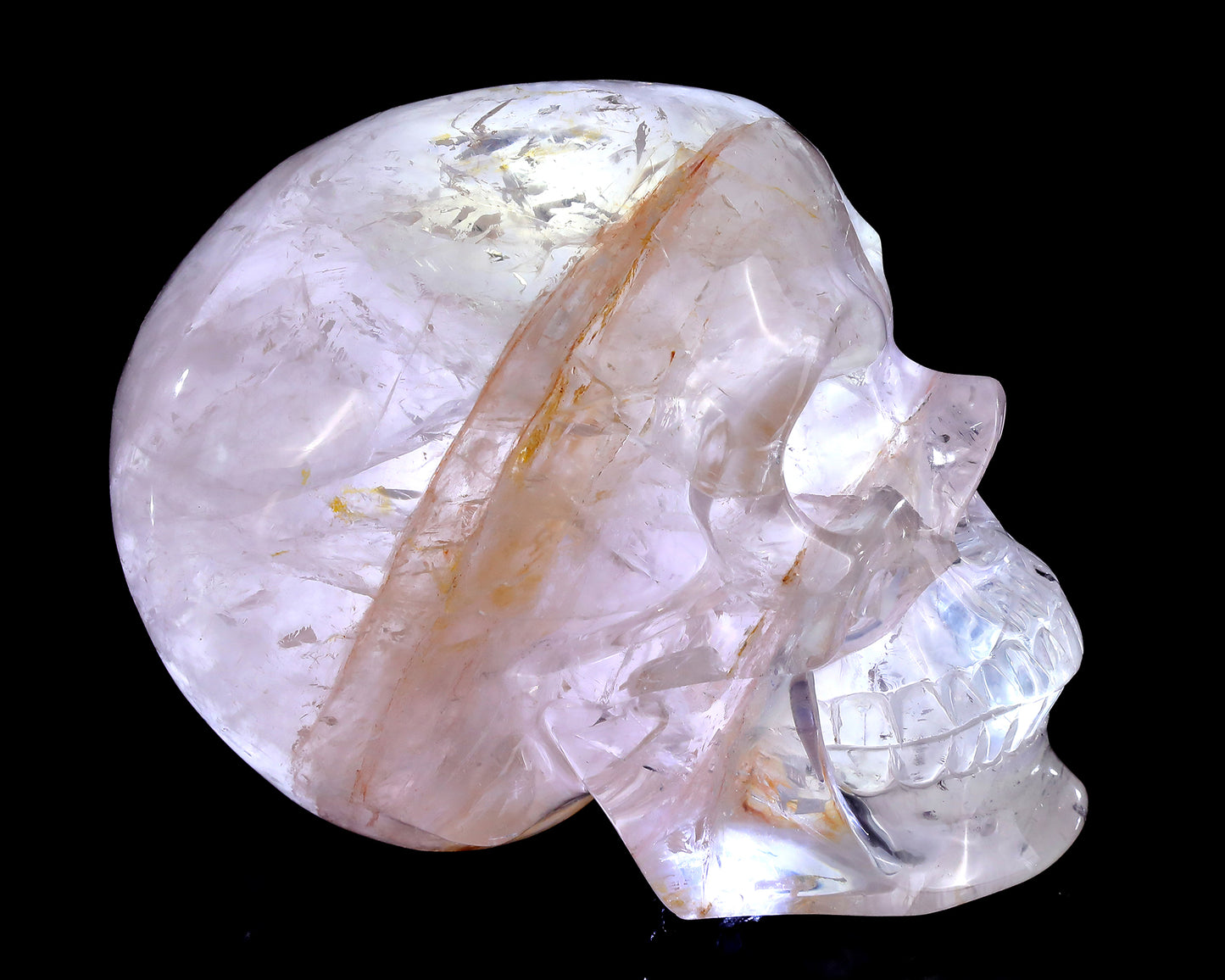 5.7" Natural Quartz Crystal Hand Carved Crystal Skull Sculpture