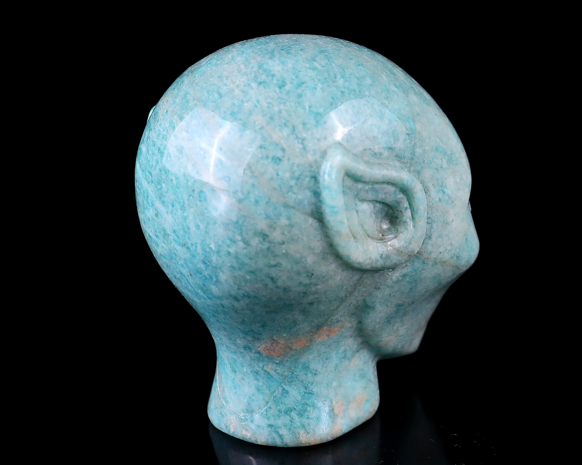 3.0" Amazonite Hand Carved Crystal Elf Alien Sculpture Crystallumi