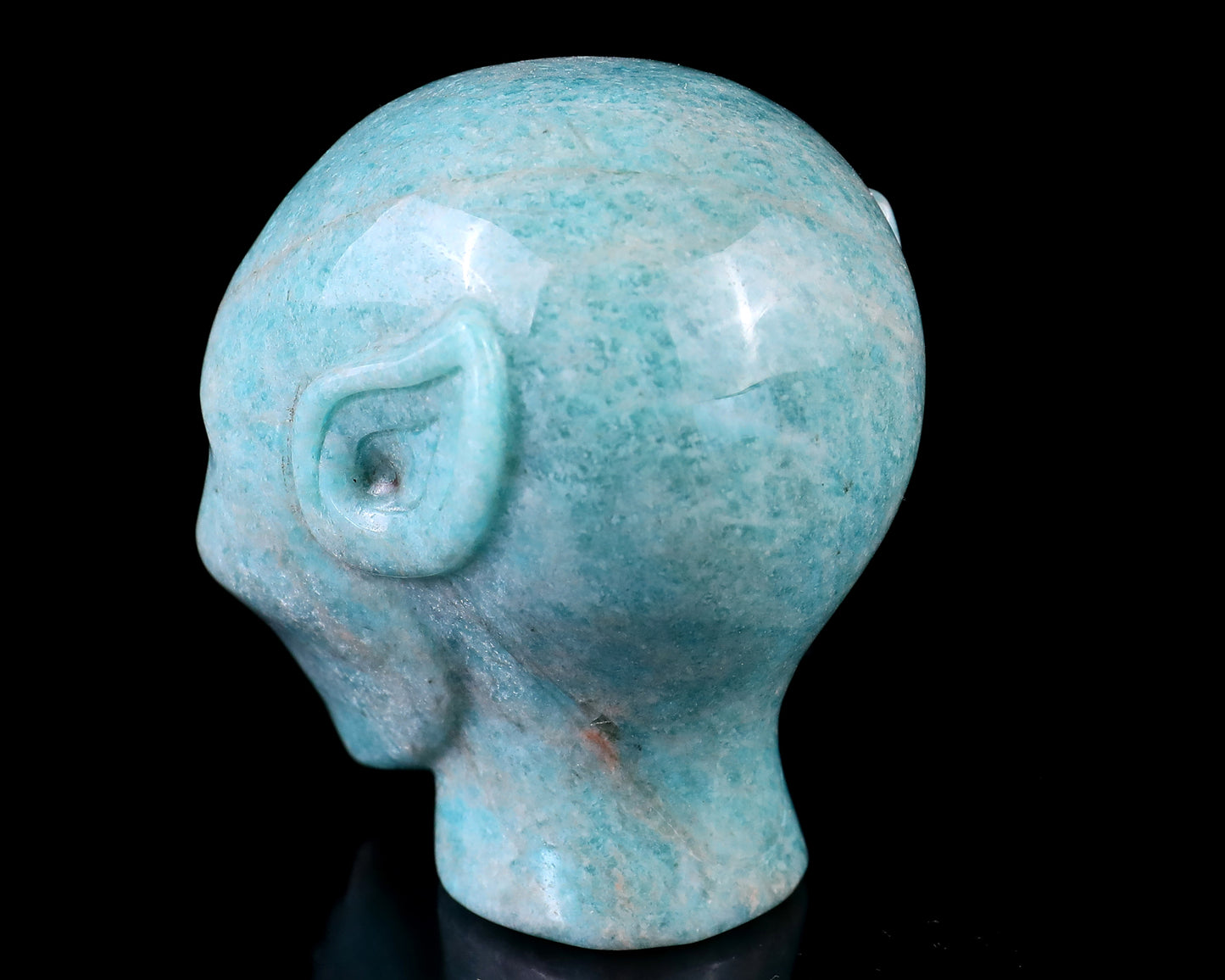 3.0" Amazonite Hand Carved Crystal Elf Alien Sculpture Crystallumi